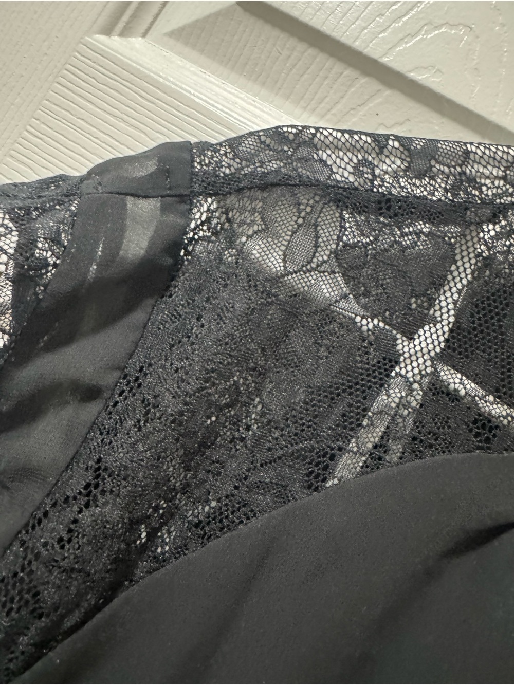 C Black Lace-Sleeve Tunic Dress - Picture 2 of 5